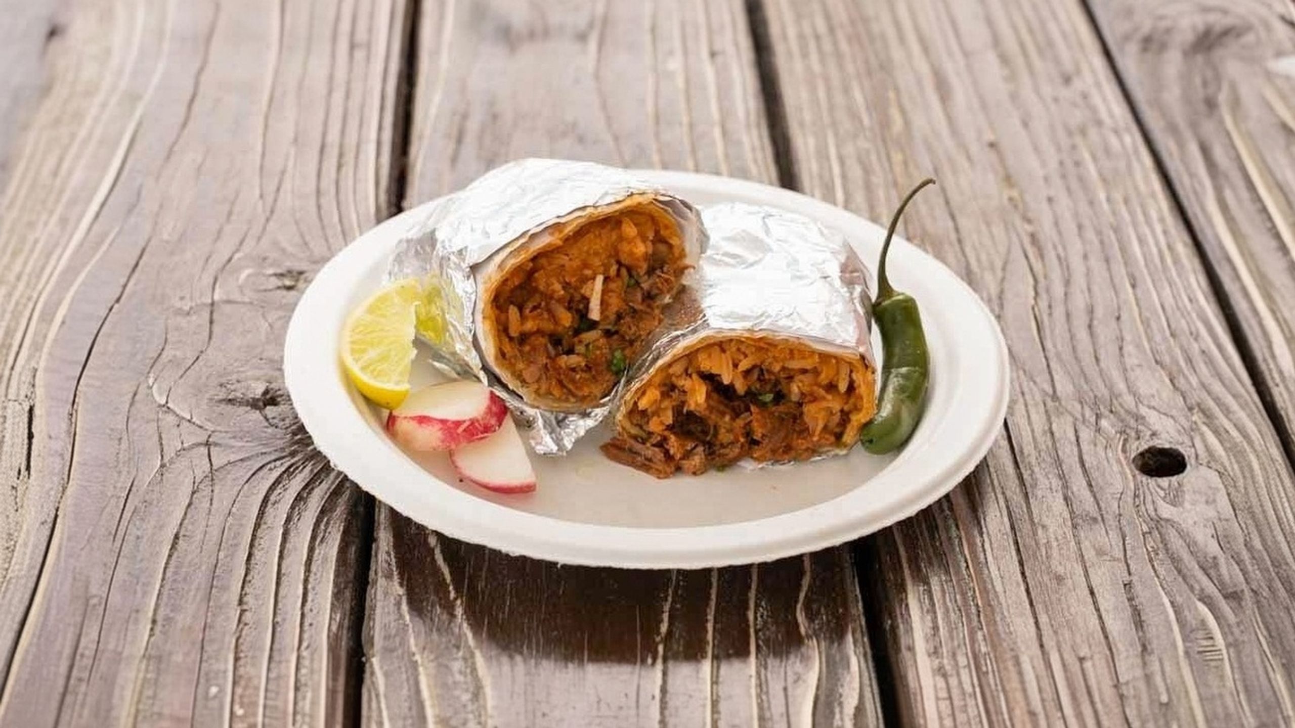 Burrito served hot